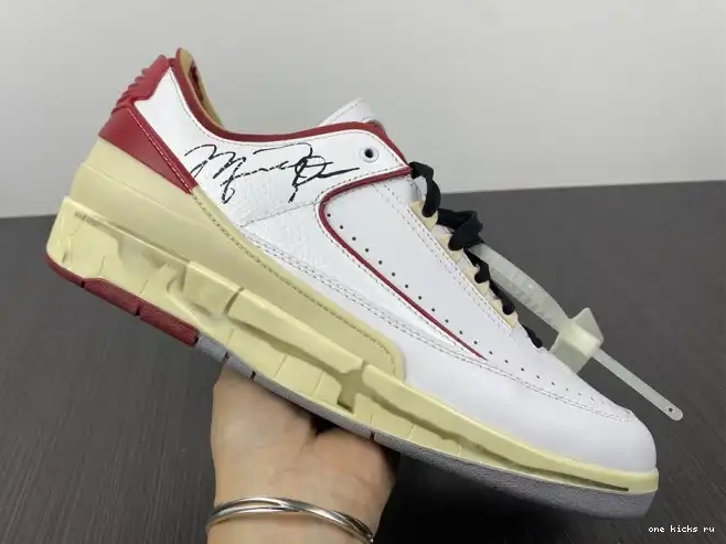 Rep Onekick 2 Retro DJ4375-106 Red White SP Off-White Low Jordan 0407
